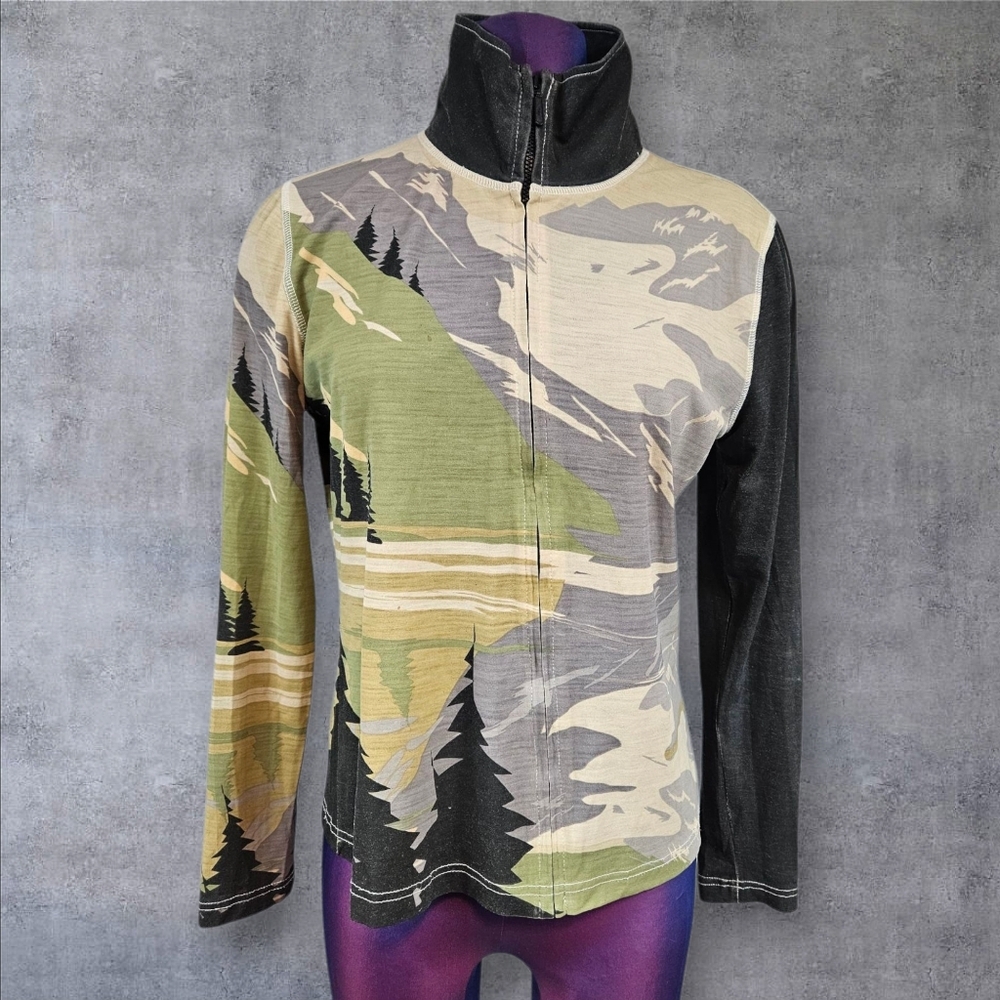 Scenic Utility Zip Jacket in Green/Black